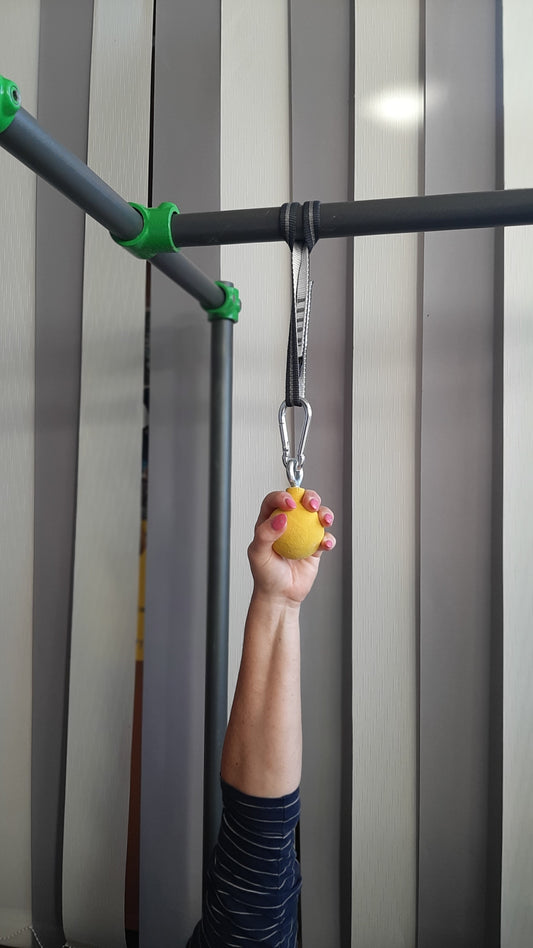 CC-ZK-104 Cali-Cube Ninja Sport Zubehör Kugel gelb Klettergriff Hangeltraining Griffkraft Trainer Ball Grip Strength 6cm