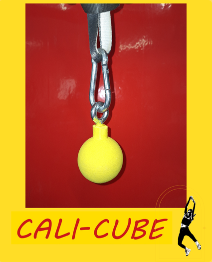 CC-ZK-104 Cali-Cube Ninja Sport Zubehör Kugel gelb Klettergriff Hangeltraining Griffkraft Trainer Ball Grip Strength 6cm