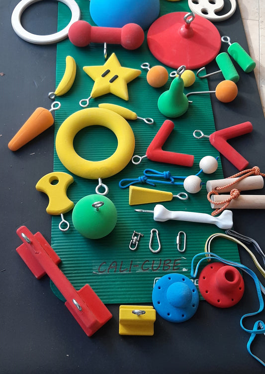 CC-ZK-A6099-Cali-Cube Ninja-Spaß Holzringe 23cm Turnringe Traniningsringe Krafttrainingsringe Calisthenics-Ringe