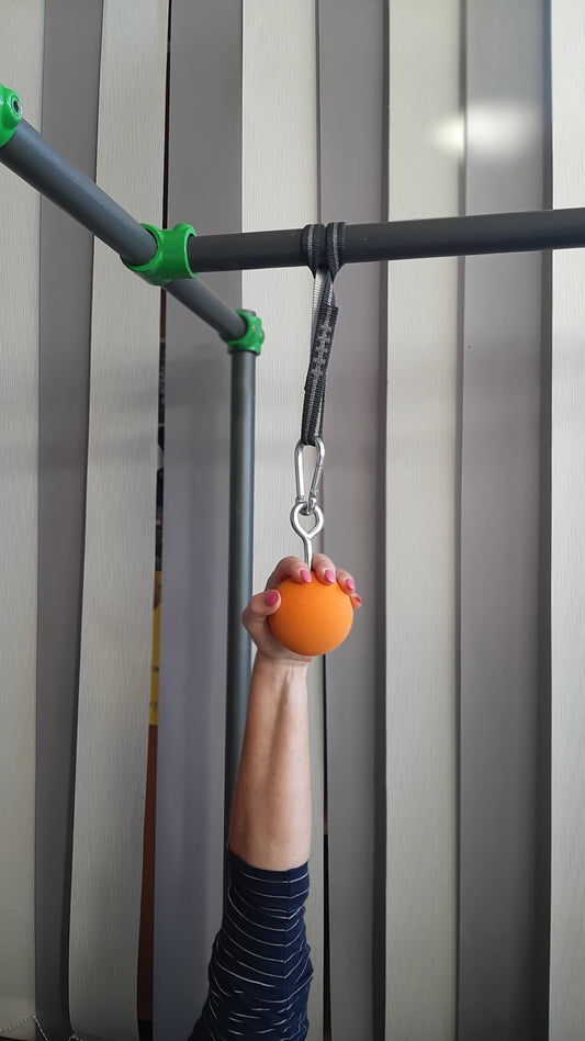 CC-ZK-112 Cali-Cube Ninja Sport Zubehör Orange Kugel 8cm Klettergriff Hangeltraining Griffkraft Trainer Ball Grip Strength