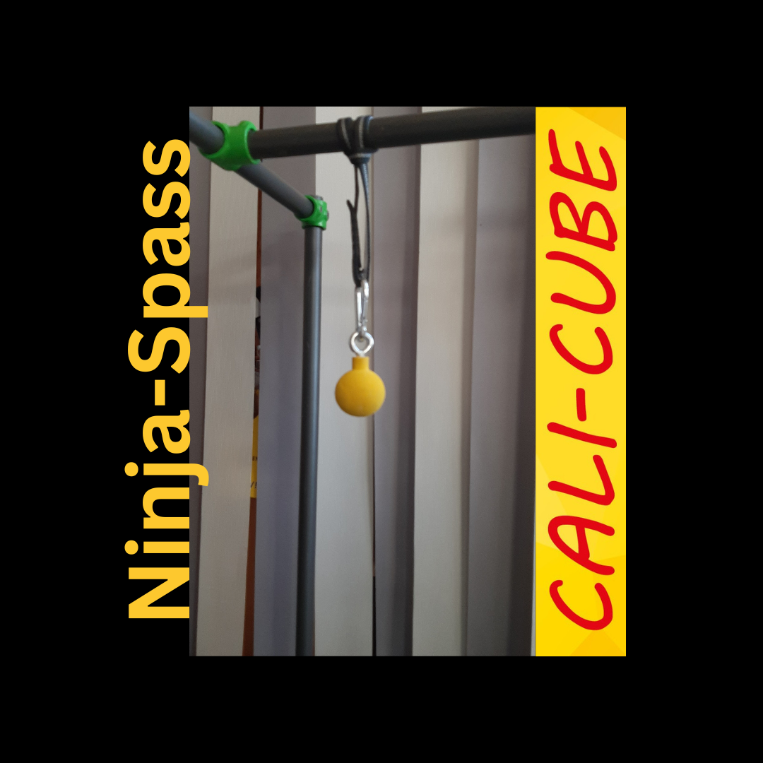 CC-ZK-104 Cali-Cube Ninja Sport Zubehör Kugel gelb Klettergriff Hangeltraining Griffkraft Trainer Ball Grip Strength 6cm