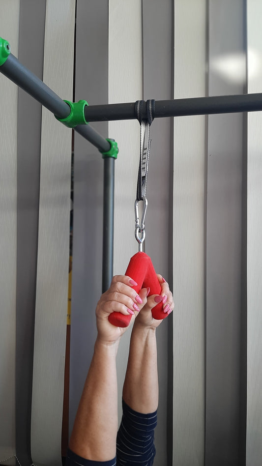 CC-ZK-114 Cali-Cube Ninja Sport Zubehör Boomerang Klettergriff Hangeltraining Griffkraft Trainer double Grip Strength