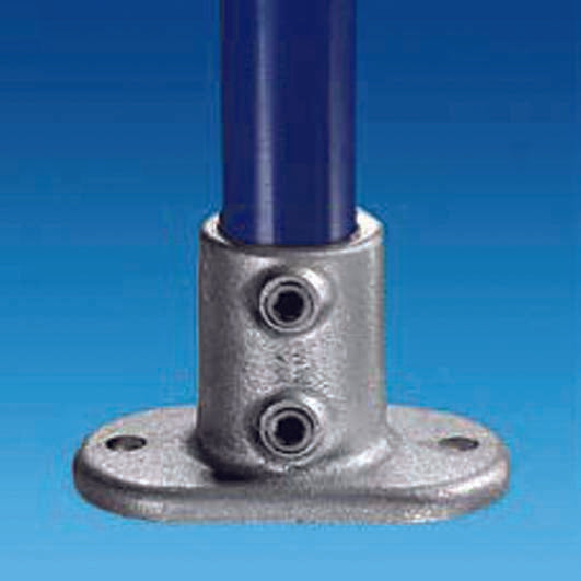 FFOKREK7 System FixFox Variante Kee Klamp ohne Horizontalrohr Basis = Abschluss rechts kurz Rohrdurchmesser 42,4mm