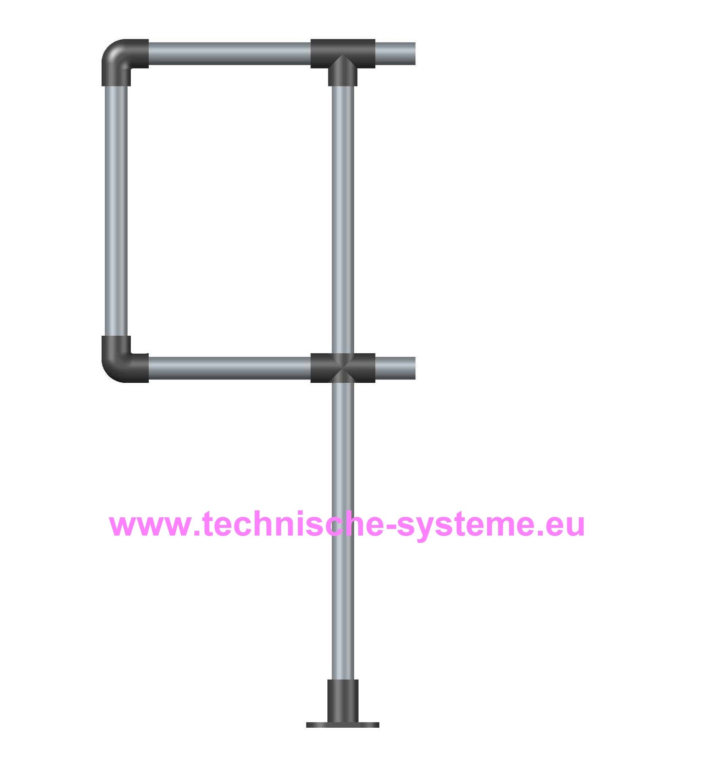 FFOKLI7 System FixFox Variante Kee Klamp Abschluss links Rohrdurchmesser 42,4mm