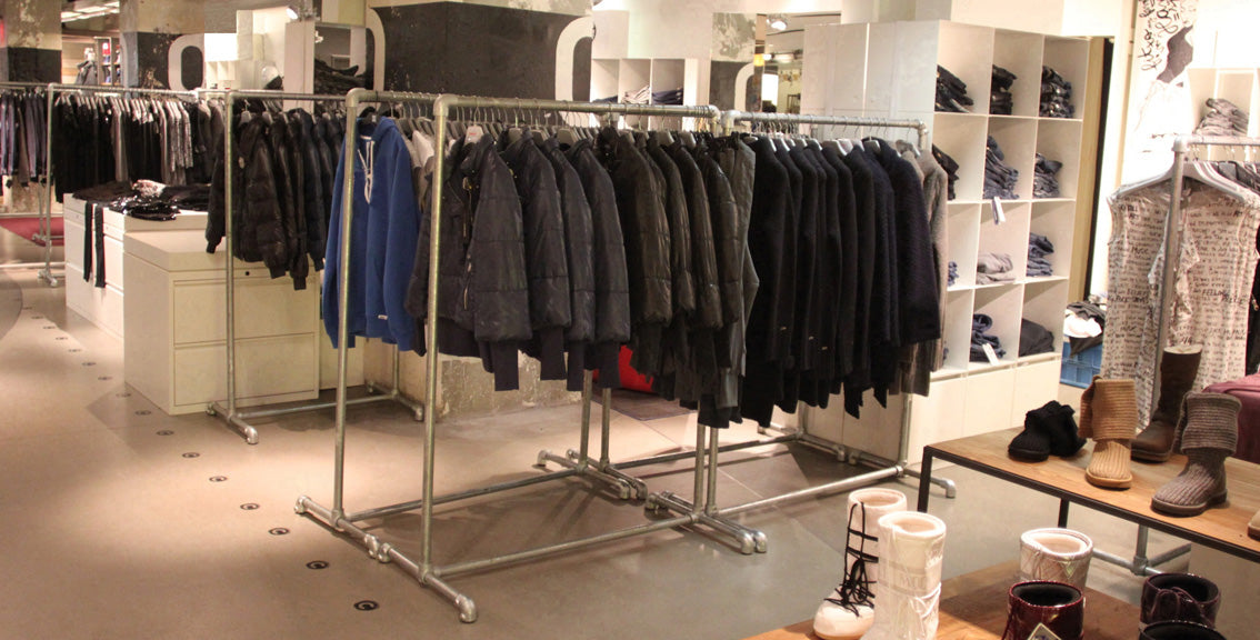 M-WR003100 Möbel Regalsystem Hängeware Mittelständer Textil Typ 003 L 100cm /B 50cm/H 150cm