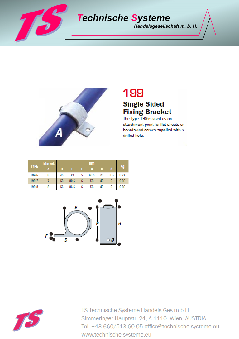 KK199-6 Kee Klamp Rohrverbinder Typ 199 Größe 6 Verbinder f.Füllelemente verz.ID 33.7 mm