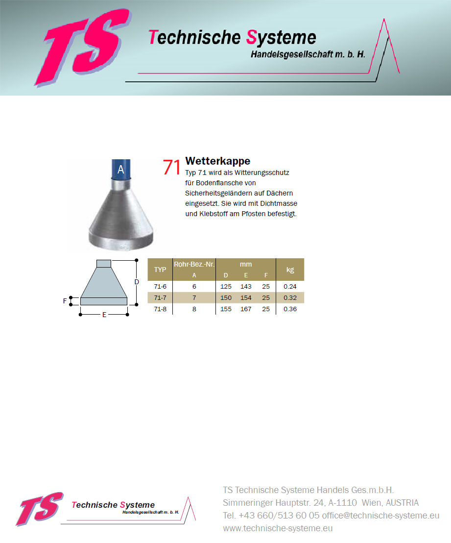 KK71-6 Kee Klamp Rohrverbinder Typ 71 Größe 6 Wetterkappe verzinkt ID 33.7mm