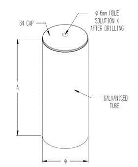 KK66-61 Kee Klamp Rohrverbinder Typ 66 Größe 61 Stopfen f. Bodenmuffe ID 33.7mm