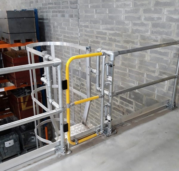 SGEUFH1GV/SGEUFH1PC Kee Gate selbstschließende Sicherheitstüre bodentief (verzinkt oder gelb pulverbeschichtet)