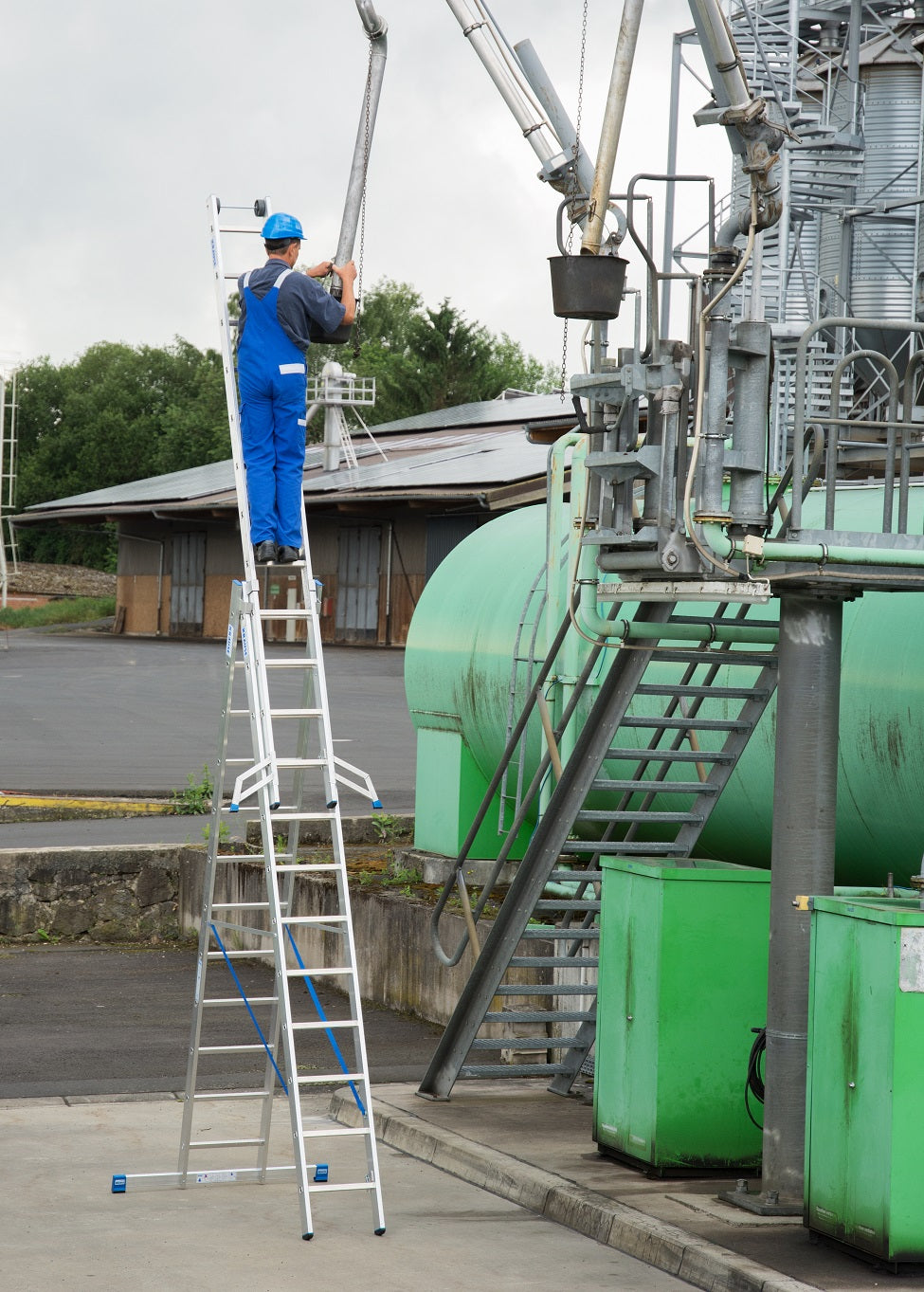 Leiter ZK-K022 Sprossen-Vielzweck-Leiter 3x8-3x14 Sprossen/Arbeitshöhe bis 10,9m