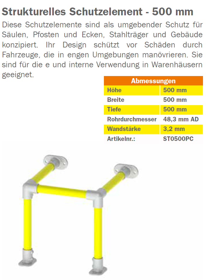 KGKWST0500PC Schutzgeländer-System Strukturelles Schutzelement