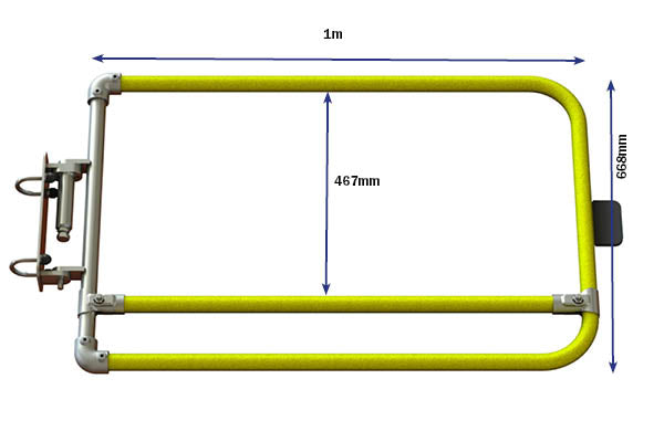 SGEUGV2/SGEUPC2 Kee Gate selbstschließende Sicherheitstüre (verzinkt oder gelb pulverbeschichtet)