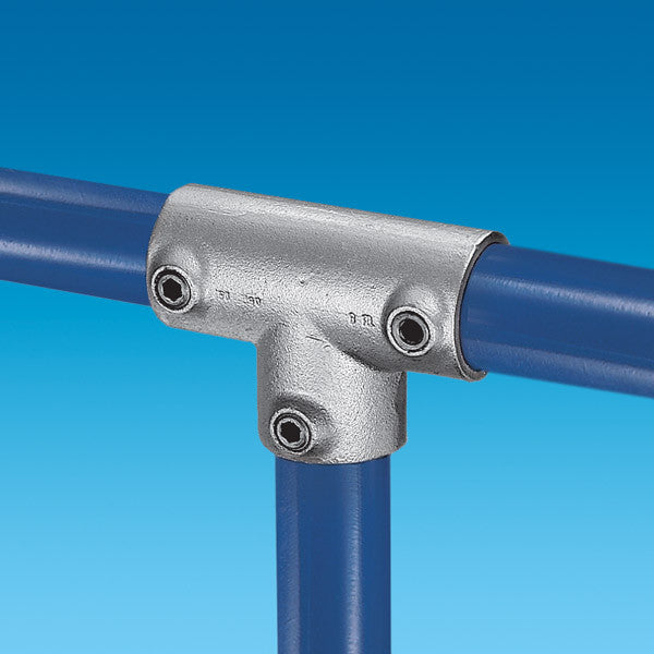 KK25-8 Kee Klamp Rohrverbinder Typ 25 Größe 8 T-Verbinder verzinkt ID 48,3 mm