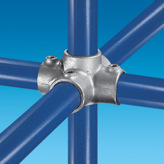 KK40-7 Kee Klamp Rohrverbinder Typ 40 Größe 7 4er Kreuz verzinkt ID 42.4mm