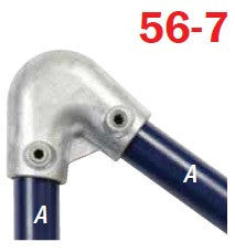 KK56-7 Kee Klamp Rohrverbinder Typ 56 Größe 7 Bogen 30°-45° verzinkt ID 42.4mm
