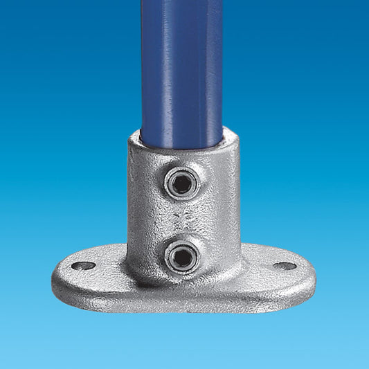 KK62-7 Kee Klamp Rohrverbinder Typ 62 Größe 7 Bodenflansch verzinkt ID 42,4mm