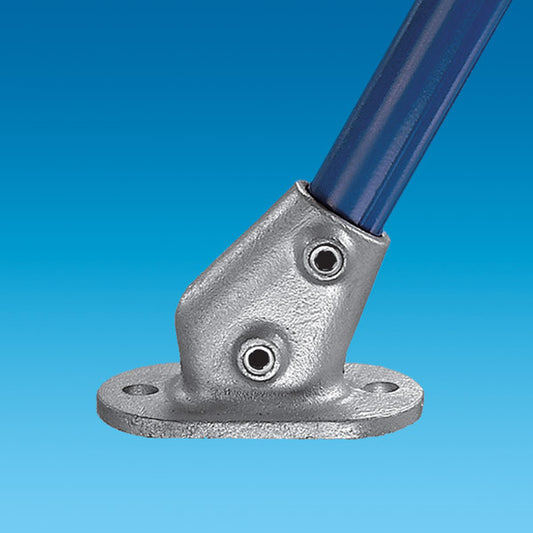 KK63-6 Kee Klamp Rohrverbinder Typ 63 Größe 6 Bodenflansch 45°-60° verz. ID 33.7mm