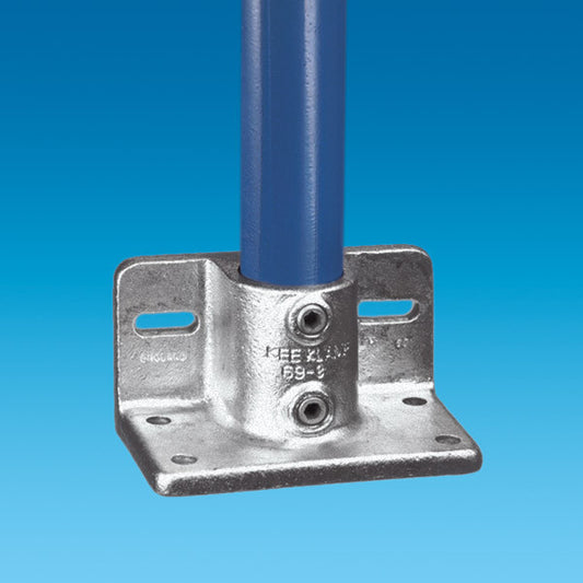 KK69-7 Kee Klamp Rohrverbinder Typ 69 Größe 7 Bodenflansch +Fußleiste verzinkt ID 42.4mm