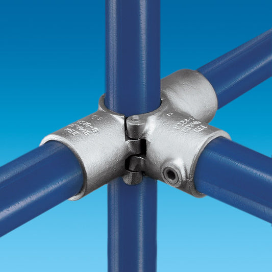 KKA35-8 Kee Klamp Rohrverbinder Typ A35 Größe 8 3er Kreuz verzinkt. offen ID 48.3mm