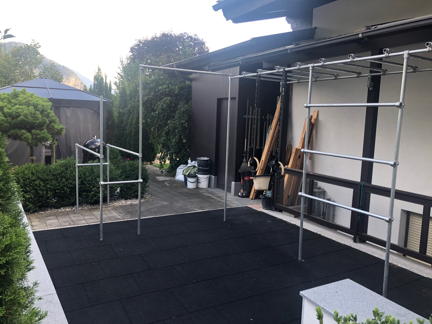 calisthenics, home gym, bodyweight training, functional training, crosstraining, ninja park, parkour, fitnessgerät, fitnessstudio zuhause,  Dip Barren, Reckstange, Human Flagstange, Monkey Bar