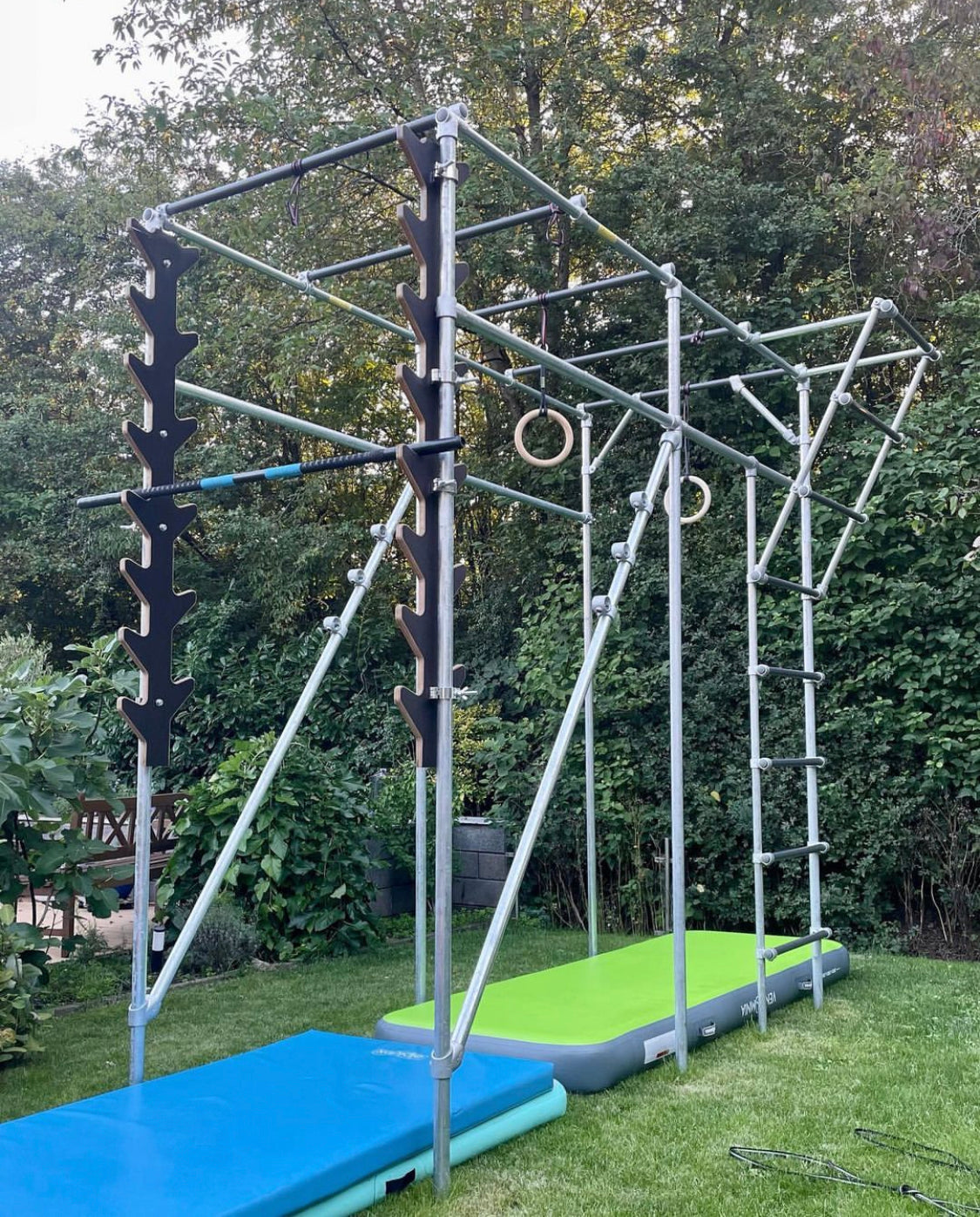 Calisthenics Ninja Training, Monkey Bar, Sprossenwand, Himmelsleiter, Hantel Ablage, Klimmzugstange, Reck, Outdoor Home Gym, Calisthenics Home Gym