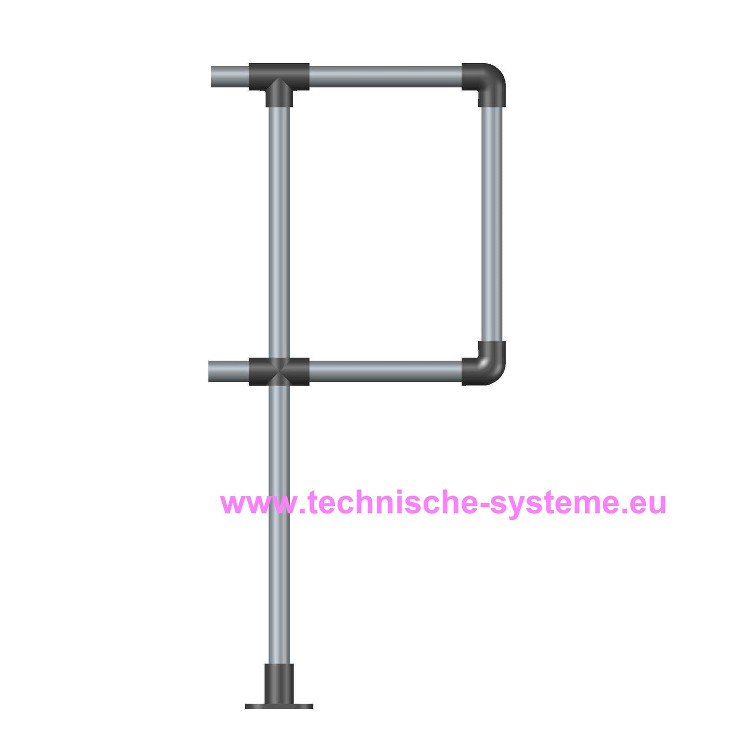 FFHKRE7=FFOKRE7	System FixFox Variante Kee Klamp Abschluss rechts Rohrdurchmesser 42,4mm