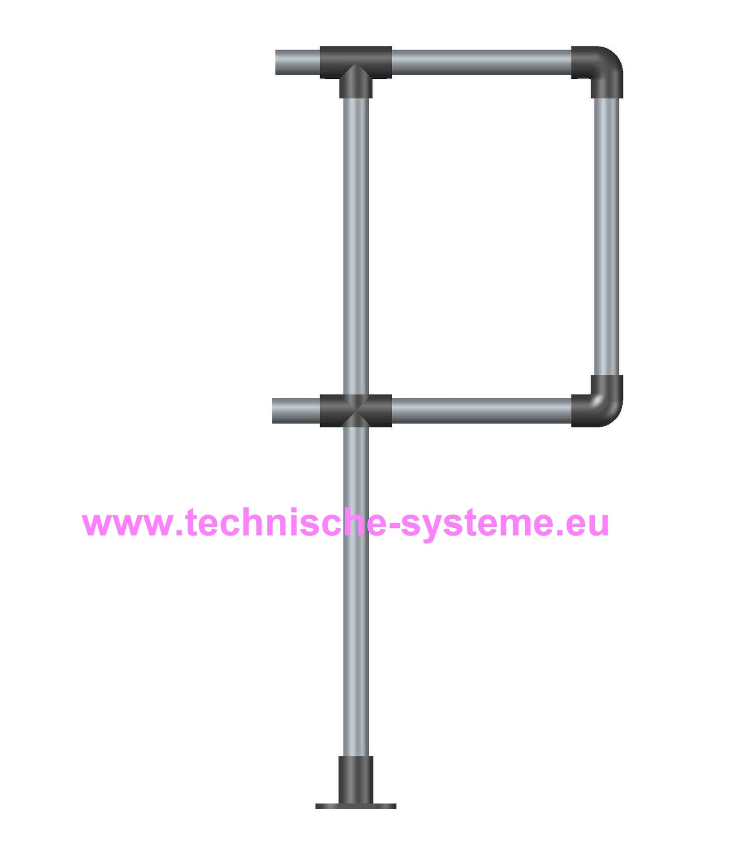 FFHKRE8=FFOKRE8	System FixFox Variante Kee Klamp Abschluss rechts Rohrdurchmesser 48,3mm