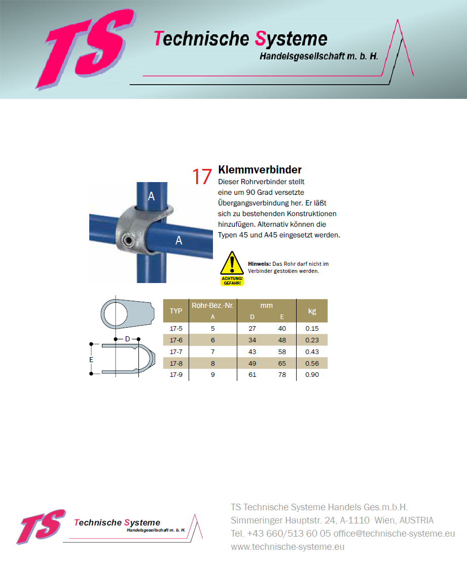 KK17-78 Kee Klamp Rohrverbinder Typ 17 Größe 78        KreuzVerbinder verzinkt.offen ID 42.4 mm/48.3mm