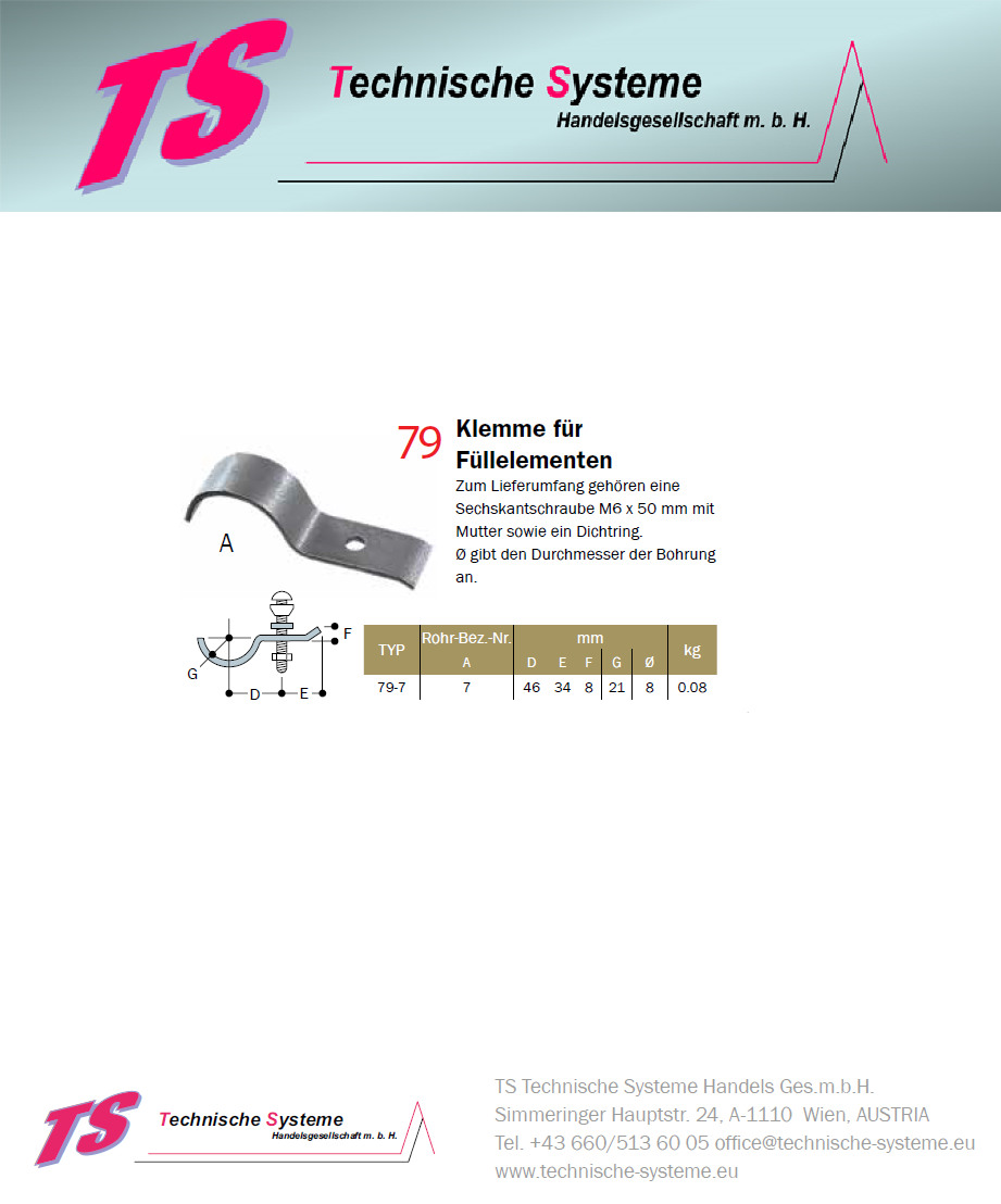 KK79-7 Kee Klamp Rohrverbinder Typ 79 Größe 7        Klemme verzinkt ID 42.4 mm