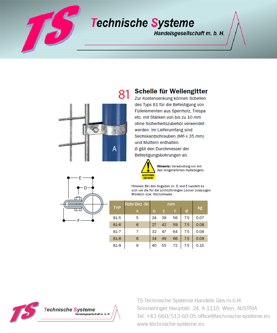 KK81-5 Kee Klamp Rohrverbinder Typ 81 Größe 5        Klemme einseitig. verz. ID 26.9 mm