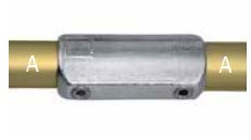 KL14-6  Kee Lite Rohrverbinder Typ 14 Größe 6        T-Verbinder aus Aluminium ID 33,7 mm
