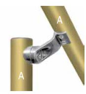 KL160-8  Kee Lite Rohrverbinder Typ 160 Größe 8      Verbinder mit einstellbarem Winkel aus Aluminium ID 48,3mm