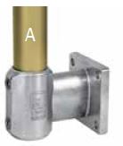 KL164-8 Kee Lite Rohrverbinder Typ 164 Größe 8      Brüstungsflansch Aluminium ID 48,3mm