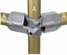 KL19-6  Kee Lite Rohrverbinder Typ 19 Größe 6        Winkel-Verbinder 60°-200° aus Aluminium ID 33,7 mm