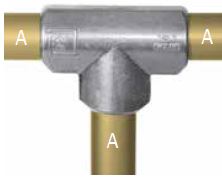 KL25-7  Kee Lite Rohrverbinder Typ 25 Größe 7        T-Verbinder aus Aluminium ID 42,4 mm