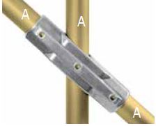 KL30-7  Kee Lite Rohrverbinder Typ 30 Größe 7         Kreuzverbinder 30°-45° aus Aluminium ID 42,4 mm