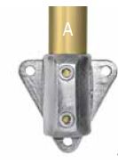 KL68-8  Kee Lite Rohrverbinder Typ 68 Größe 8      Brüstungsflansch aus Aluminium ID 48,3 mm