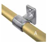 KL70-6  Kee Lite Rohrverbinder Typ 70 Größe 6      Geländerführung aus Aluminium ID 33,7mm