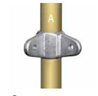 KLM52-7  Kee Lite Rohrverbinder Typ M52 Größe 7        Verbinder male aus Aluminium ID 42,4mm