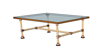 M-CT100060oRmF Möbelbausatz für Beistell-Tisch/Präsentations-Tisch/Couch-Tisch L100 B60 H45