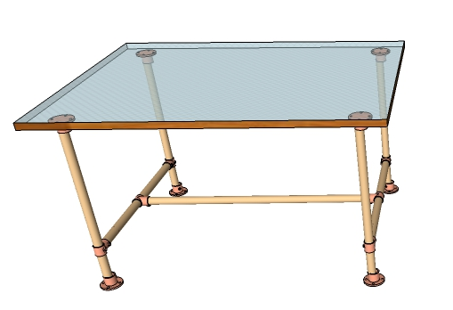 M-Ti140085oRmF Möbelbausatz für Tisch L140 B85 H78